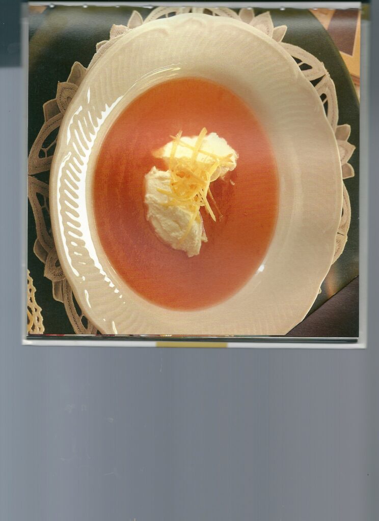 Zuppa di patate rosse con caciotta e zenzero