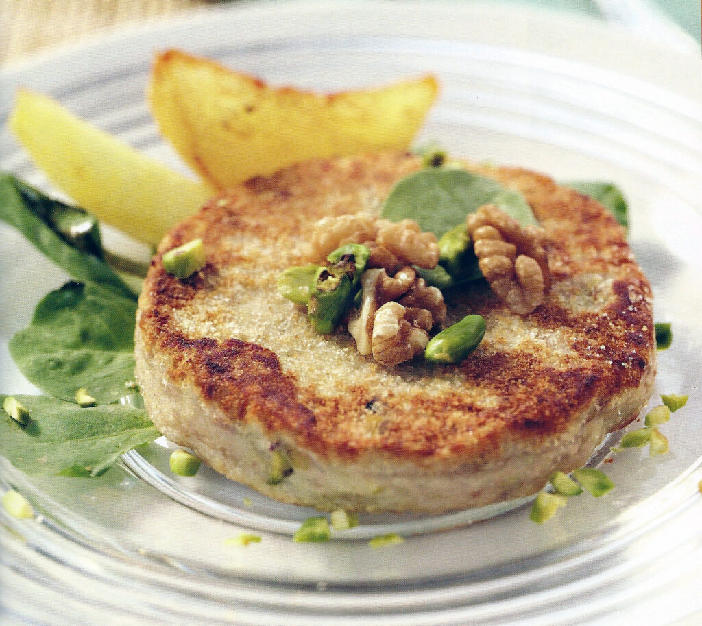 Hamburger di patate e frutta secca